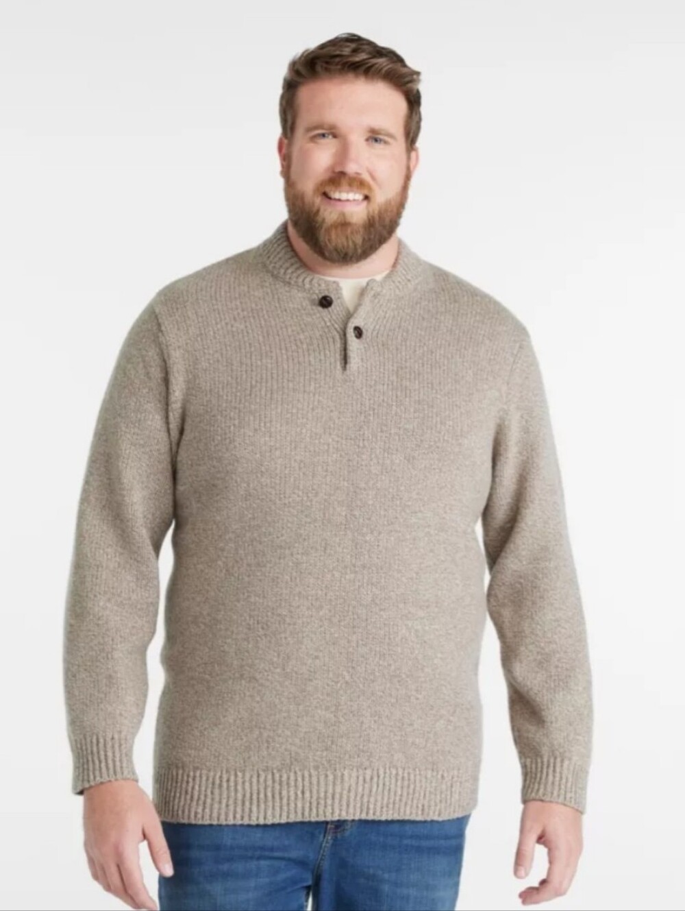 Men's L.L.Bean Classic Ragg Wool Sweater, Henley - S (Mint ) 100% Lambswool